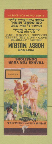 Matchbook Cover - Hobby Museum Cologne MN antiques WEAR