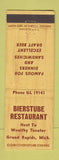 Matchbook Cover - Bierstube Restaurant Grand Rapids MI WEAR