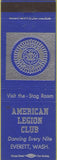 Matchbook Cover - Matchbook Cover American Legion Everett WA