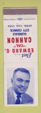 Matchbook Cover - Edward Cannon Glendale CA City Council Election 1955