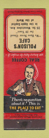 Matchbook Cover - Polison's Cafe Wenatchee WA WEAR
