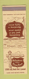 Matchbook Cover - Hollandease Dining Room Lynwood CA