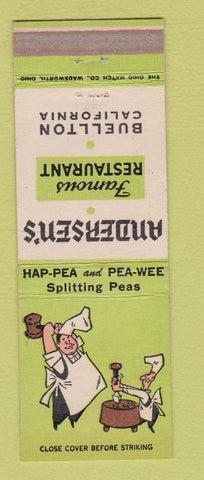 Matchbook Cover - Andersen's Restaurant Buellton CA Pea Soup