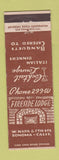 Matchbook Cover - Fireside Lodge Sonomca CA
