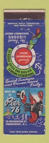 Matchbook Cover - Pier 76 Providence RI lobster WEAR