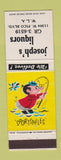 Matchbook Cover - Joseph's Liquor West Los Angeles CA