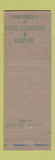 Matchbook Cover - Safety Throw Trash In Cans Paper Calmenson