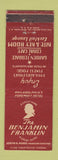 Matchbook Cover - Benjamin Franklin Hotel Philadelphia PA WEAR