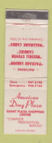 Matchbook Cover - American Drug Plaza WEAR