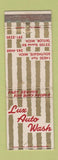 Matchbook Cover - Lux Auto Wash car Taylor Southgate MI WORN