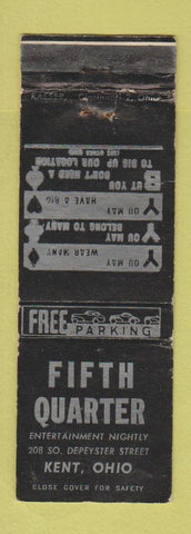 Matchbook Cover - Fifth Quarter Kent OH WORN