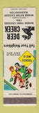 Matchbook Cover - Deer Creek Indianapolis Irvington IN