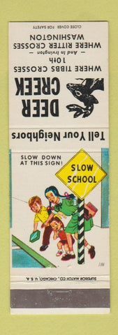 Matchbook Cover - Deer Creek Indianapolis Irvington IN