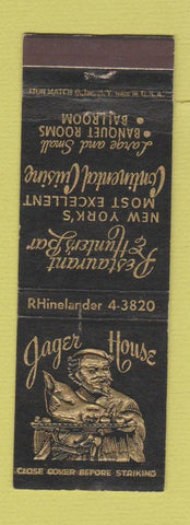 Matchbook Cover - Jager House Restaurant New York City