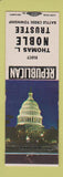 Matchbook Cover - Thomas Noble Trustee Battle Creek Township MI