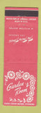 Matchbook Cover - The Town House Los Angeles CA WORN