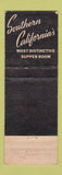 Matchbook Cover - The Town House Los Angeles CA WORN