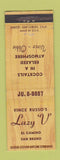 Matchbook Cover - Lazy V El Camino San Bruno CA bar WEAR