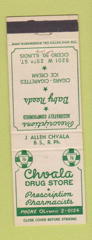 Matchbook Cover - Chvala Drug Store Cicero IL
