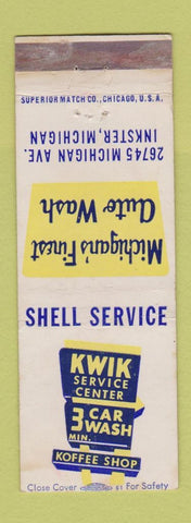 Matchbook Cover - Kwik Car Wash Inkster MI WEAR