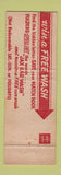 Matchbook Cover - Jax Car Wash Birmingham MI WEAR