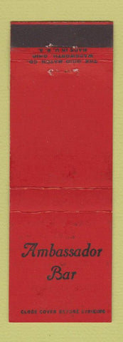 Matchbook Cover - Ambassador Bar Bay City MI MISCUT