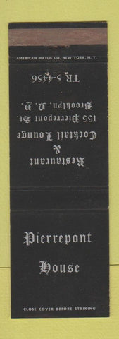 Matchbook Cover - Pierrepont House Brooklyn NY