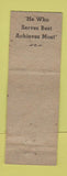 Matchbook Cover - Antoines Zebra Room Syracuse NY WEAR