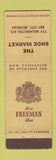 Matchbook Cover - Freeman Men's Shoes Bay City MI