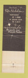 Matchbook Cover - Topinka's Country House Detroit MI