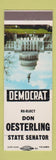 Matchbook Cover - Don Oesterling State Senator Election Butler PA Pennsylvania