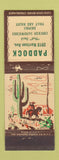Matchbook Cover - Paddock Restaurant