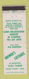 Matchbook Cover - Brewer's Cottages Tahoe Valley CA Lake Tahoe