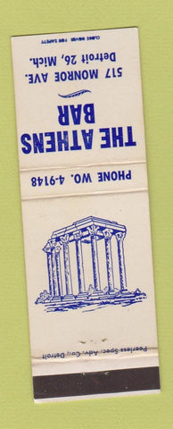 Matchbook Cover - Athens Bar Detroit MI
