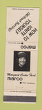 Matchbook Cover - Marco Ideas Unlimited Margaret Custer Ford