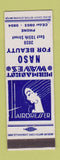 Matchbook Cover - Naso Beauty Salon girlie