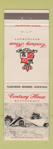 Matchbook Cover - Century House Restaurant Los Angeles CA