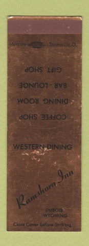 Matchbook Cover - Ramshorn Inn Dubois WY SAMPLE WEAR