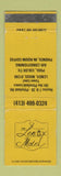 Matchbook Cover - Len Motel Lenox MA WEAR