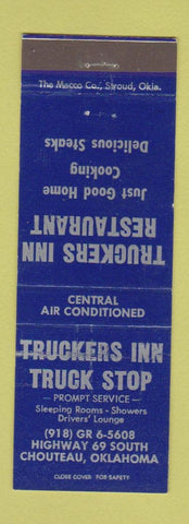 Matchbook Cover - Truckers Inn Truck Stop Chouteau OK WEAR