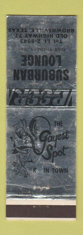 Matchbook Cover - Suburban Lounge Brownsville TX WEAR