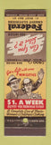 Matchbook Cover - Federal Credit Clothes Jacksonville FL?