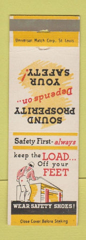 Matchbook Cover - Safety Shoes Bemis Bag Bemiston AL