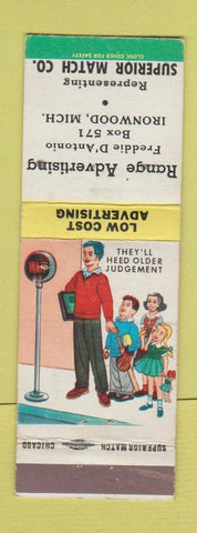 Matchbook Cover - Range Advertising Freddie D'Antonio Ironwood MI Superior Match