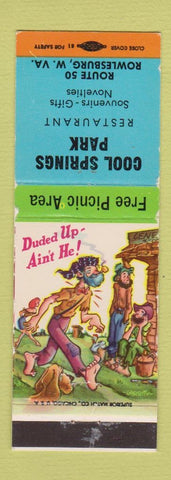 Matchbook Cover - Cool Springs Park Rowlesburg WV hillbilly WEAR