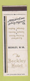 Matchbook Cover - Beckley Hotel WV WEAR