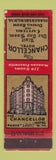 Matchbook Cover - Chancellor Hotel Parkersburg WV WEAR