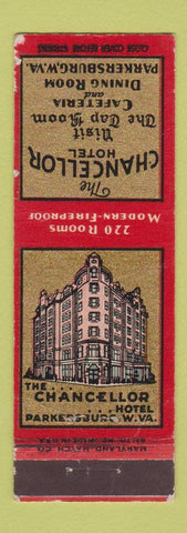 Matchbook Cover - Chancellor Hotel Parkersburg WV WEAR