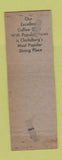 Matchbook Cover - Hotel Stonewall Jackson Clarksburg WV WORN
