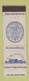Matchbook Cover - Country Club of Richmond VA